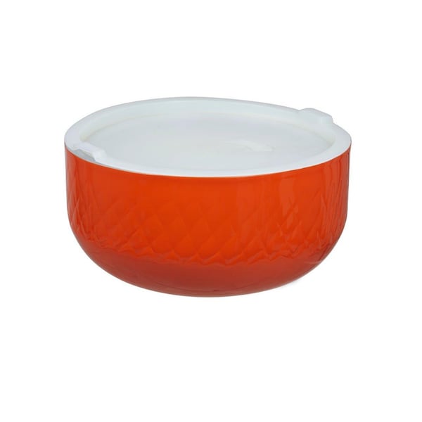 Bon Chef Diamond Coll Cold Wave Bowl Inc. Cover 13 7/8" Dia X 6 3/4" H 10 Qt 2 Oz 9320DIORANGE - main